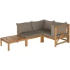 RACHEL Corner Sofa Set - Acacia Wood Outdoor Furniture