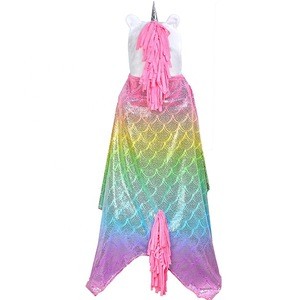 Rainbow Unicorn Blanket Hooded Wearable Plush Throw Blankets for Girls Unicorn Birthday