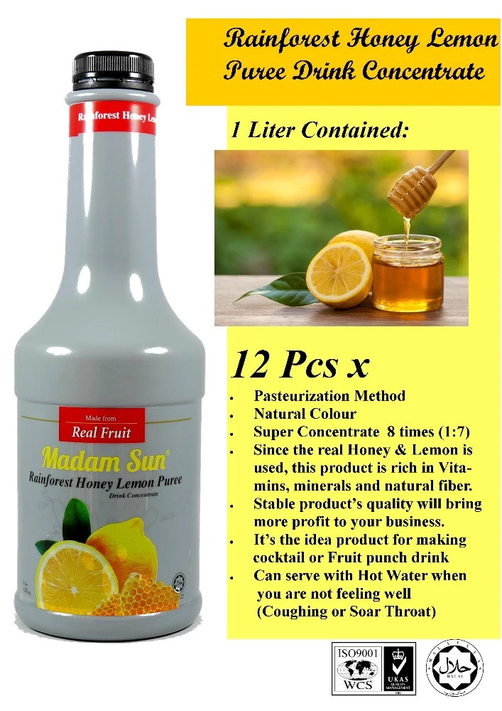 Rainforest Honey Lemon Puree Drink Concentrate/ Puree Mix