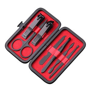 Ready for ship High Quality 7 in 1 Stainless Steel Pocket Manicure Set Beauty Nail Tools