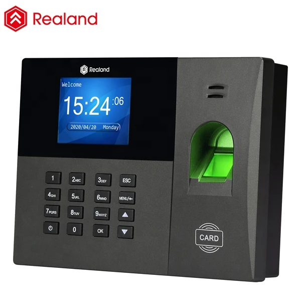 Realand A-L315  2.8 Inch TFT Screen 5000 Fingerprint Time Attendance Optional for WIFI and Battery Backup