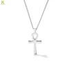 Religion Egyptian Ankh Necklaces Pendants Stainless Steel Cross Necklace Jewelry