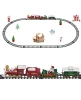 Remote Control Christmas Train Toy Set  Electric Railway Tracks Children Xmas Gifts Educational RC Train Christmas Toys For Kids