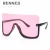 Import RENNES Hot Sale One-Piece Transparent Face Shield Sunglasses Big Frame Oversized Glasses UV400 Sonnenbrille from China