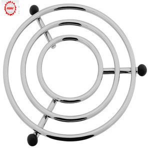 Rising Stainless Steel Round Trivet Kitchen Pot Pan Stand Hot Plate