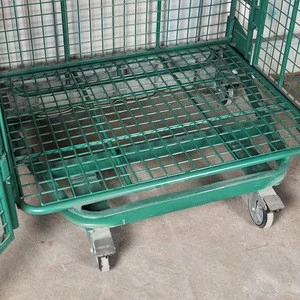 rolling metal storage cage with wheels, rolling cage handcart for sale