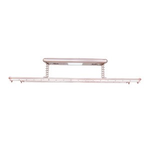 Rose Gold Remote Control Clothes Hanger Rack with Metal Hooks