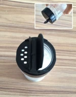round plastic power bottle clear shake spice bottle