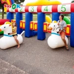 Running Horse Game For Carnival Inflatable Derby Horse Racing Inflatable Horse Jumping Games
