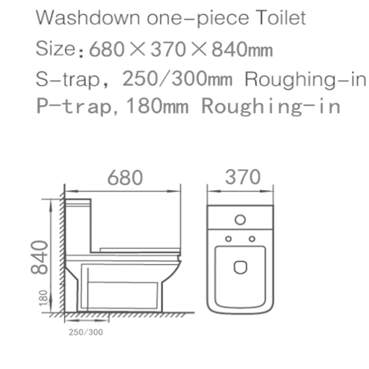 sanitary ware elegant design one piece toilet washdown toilet bathroom equipment