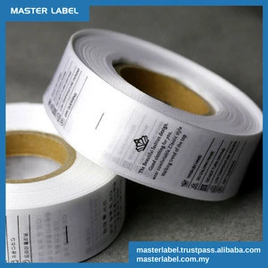 Satin Polyester Fabric Garment Washing Instructions Clothing Labels