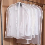 Set of 3 Units Garment Bag Clear, Dustproof Mothproof Durable Suit Clothes Dust Covers Bags Set