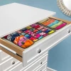 Set Of 4 Foldable Drawer Dividers, Decorative Cardboard Storage Boxes, Organizer bin
