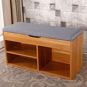 Shoe Storage Cabinet 2 Tiers Household Entryway Shoe Bench