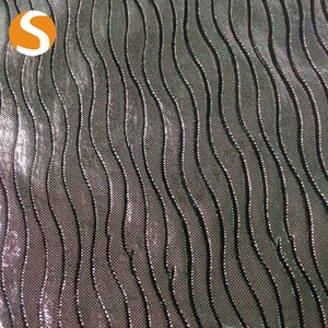 Shopping aluminum polyester stamping foil print crinkle metallic fabric