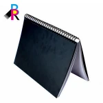 Simple Design Custom Inner Pages Black Spiral Business Blank Notebook