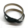 Simple Design Stainless steel Buckle  Double Layer Wrap Flat Leather Couple Bracelet for Lover