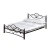 Import Simple furniture bedroom single double size metal black steel bed designs from China