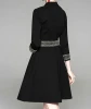 Simple lady formal official ware black career dress