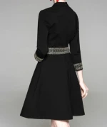 Simple lady formal official ware black career dress