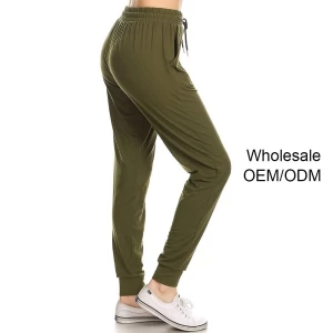 Simple style loose sweatpants Leggings Women&#x27;s Printed Solid Activewear Jogger Track Cuff Sweatpants