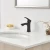 Import Single handle brass water tap bathroom pull matte black basin faucet from China