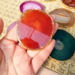 slate coaster slices natural stone agate coaster set cup coaster dye agate slice wholesale