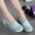 Import Slip on nurse shoes white hospital cow leather fashion nursing shoe wedge loafer from China