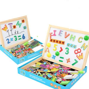 Small Size Thinking Education Drawing Board Wooden Magnetic Puzzle Toys