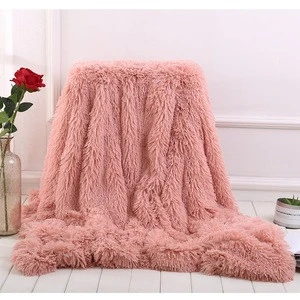 Soft Shaggy Faux Fur Blanket/Throw Ultra Plush fleece Blanket Keep Warm