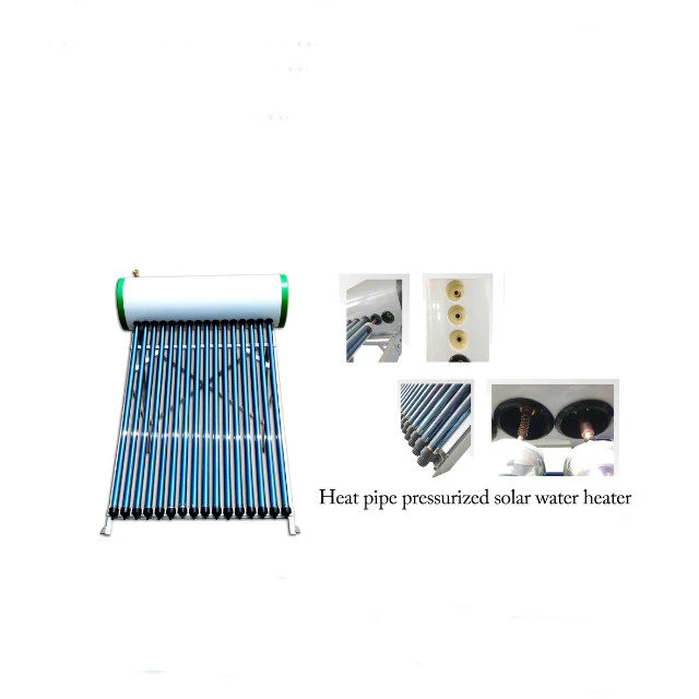 Solar Water Heater Aluminum Alloy Bracket Galvanized Steel Camping Solar With Green And White Glass Cover