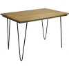 Solid Steel Wooden Top Modern 1 Table and 2 Chairs Restaurant Home Hairpin Metal Dining Room Sets