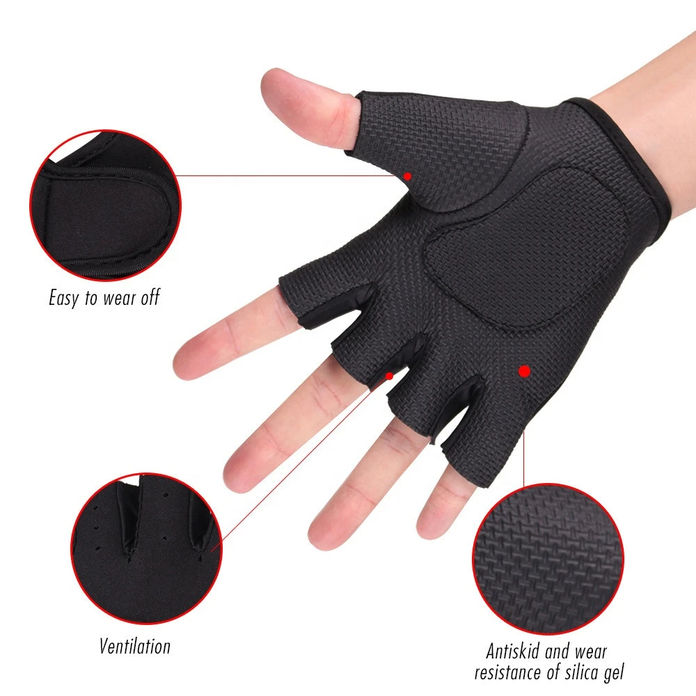 Sports gloves diving cloth anti-skid and anti-seismic weight lifting gymnasium push barbell fitness hand protector