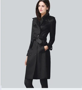 spring autumn period and new women long tall waist double-breasted women trench coat