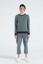 spring mens sustainable quality pattern knitted crew neck sweater pullover