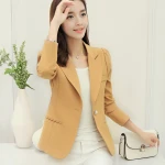 Spring Womens Business Attire Suits Large Size Fashion Slim Long-Sleeved Suit Jacket Ladies Casual Suit