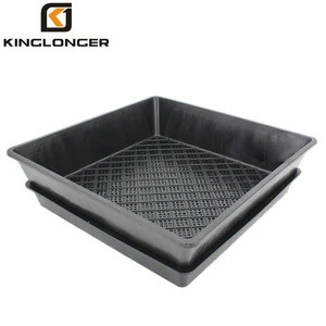 square flat large shallow hydroponic tray with holes