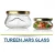 Import square globe glass jar gourmet jar glass with screw lid from China