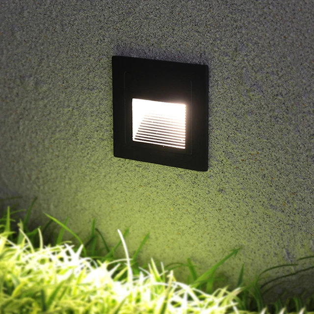 Square LED Wall Lamp IP65 Recessed Stair Step Light