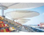 Stadium roof fabric, tensile fabric structures, tensile membrane