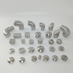stainless steel 304/316 satin or polish surface investment casting railing and balustrade fittings tube and pipe end cap