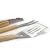 Import Stainless Steel BBQ Grill Tools Set Of 3 Including Fork Turner Tong With Wood handle For Grilling Kitchen  Accessories from China