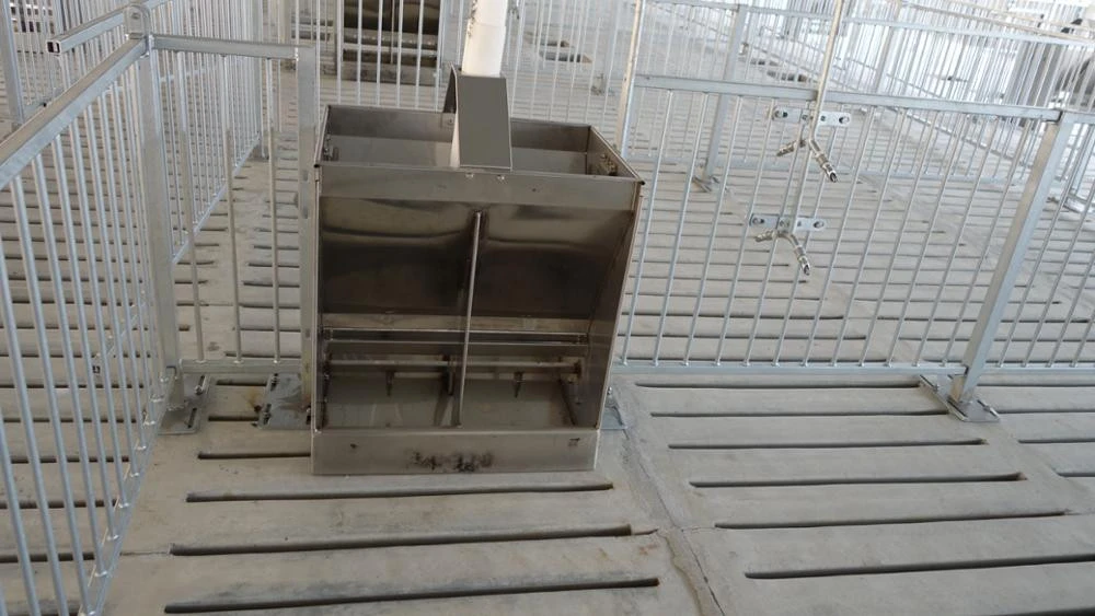 stainless steel double sided feeding trough for pig trough
