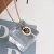 Import Stainless Steel Rose Gold Classic Women Necklace Engraved Roman Numeral Number Two Rings Double Ring Necklace from China