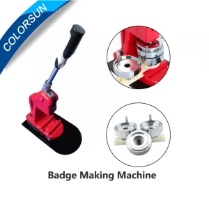 staple pin button badge making machine for sale in China  market Plastic Badge machine