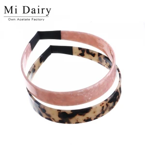 Stock wholesale 2.2cm wide acetate hair hoop hairband clips accessories for women girls