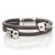 Import Stocked Supply Costume Fashion Accessory, Stainless Steel Leather Bracelet from China