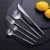 Import Stylish and practical 304 stainless steel carrefour cutlery set drawing knife spoon 18/10 gold flatware from China