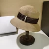 Summer Outdoor Vacation Travel Sun Protection Fashion Beach Straw Hat for Lady