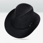 Summer  Straw Wide Brim Custom Color Plain Unisex Paper Straw band Beach Panama Fedora Hat